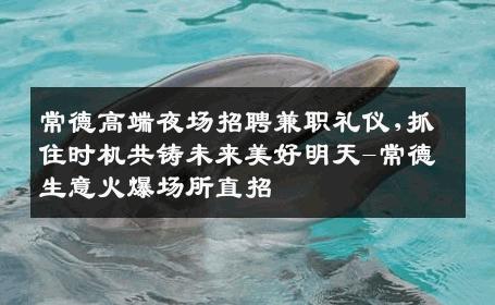 常德高端夜场招聘兼职礼仪,抓住时机共铸未来美好明天-常德生意火爆场所直招