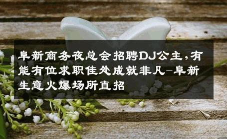阜新商务夜总会招聘DJ公主,有能有位求职佳处成就非凡-阜新生意火爆场所直招