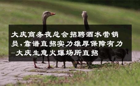 大庆商务夜总会招聘酒水营销员,靠谱直招实力雄厚保障有力-大庆生意火爆场所直招