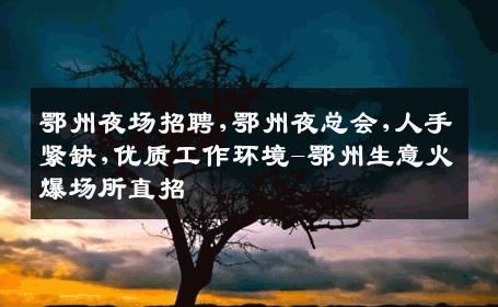 鄂州夜场招聘,鄂州夜总会,人手紧缺,优质工作环境-鄂州生意火爆场所直招
