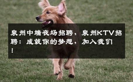 泉州中端夜场招聘，泉州KTV招聘：成就你的梦想，加入我们！