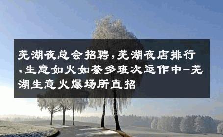芜湖夜总会招聘,芜湖夜店排行,生意如火如荼多班次运作中-芜湖生意火爆场所直招