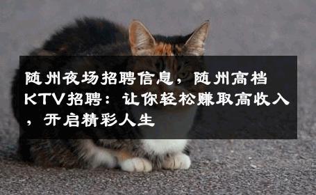 随州夜场招聘信息，随州高档KTV招聘：让你轻松赚取高收入，开启精彩人生