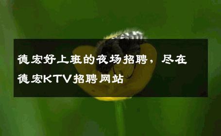 德宏好上班的夜场招聘，尽在德宏KTV招聘网站