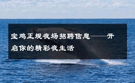 宝鸡正规夜场招聘信息——开启你的精彩夜生活