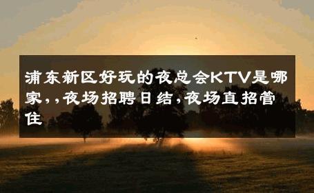 浦东新区好玩的夜总会KTV是哪家,,夜场招聘日结,夜场直招管住