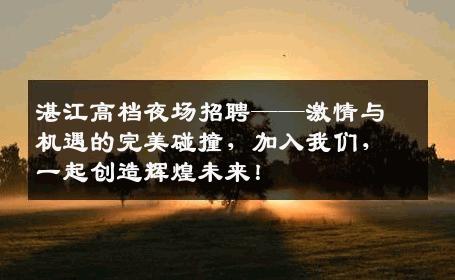 湛江高档夜场招聘——激情与机遇的完美碰撞，加入我们，一起创造辉煌未来！