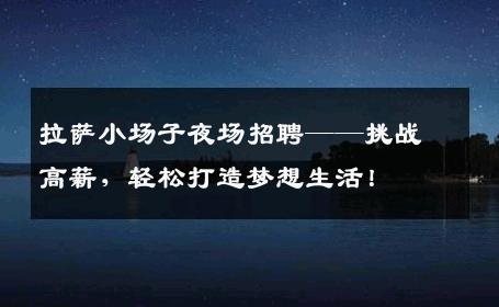 拉萨小场子夜场招聘——挑战高薪，轻松打造梦想生活！