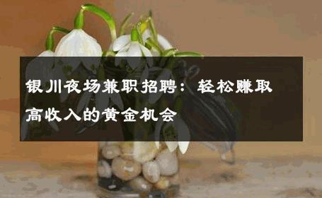 银川夜场兼职招聘：轻松赚取高收入的黄金机会