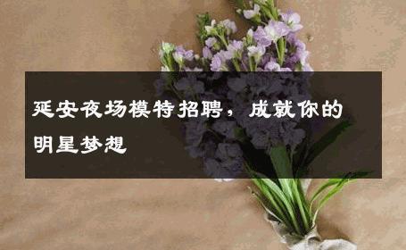 延安夜场模特招聘，成就你的明星梦想