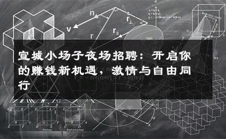 宣城小场子夜场招聘：开启你的赚钱新机遇，激情与自由同行