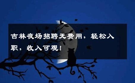 吉林夜场招聘无费用，轻松入职，收入可观！
