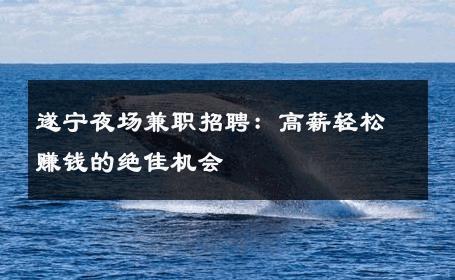 遂宁夜场兼职招聘：高薪轻松赚钱的绝佳机会