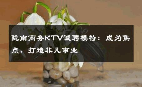 陇南商务KTV诚聘模特：成为焦点，打造非凡事业