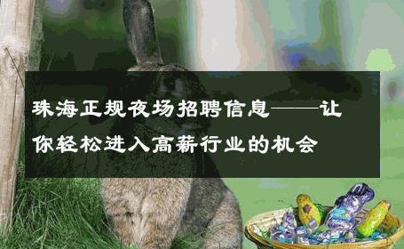 珠海正规夜场招聘信息——让你轻松进入高薪行业的机会
