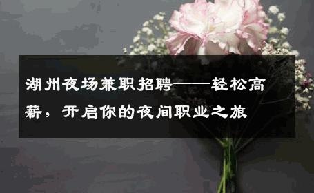 湖州夜场兼职招聘——轻松高薪，开启你的夜间职业之旅