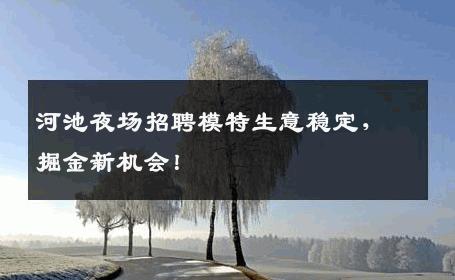 河池夜场招聘模特生意稳定，掘金新机会！