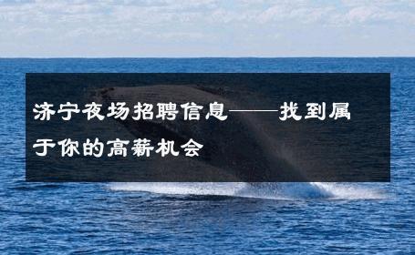 济宁夜场招聘信息——找到属于你的高薪机会