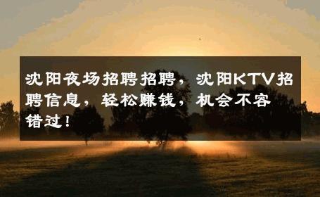 沈阳夜场招聘招聘，沈阳KTV招聘信息，轻松赚钱，机会不容错过！
