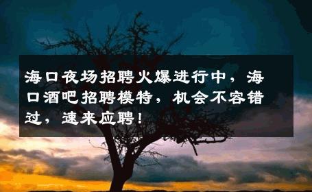 海口夜场招聘火爆进行中，海口酒吧招聘模特，机会不容错过，速来应聘！