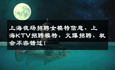 上海夜场招聘女模特信息，上海KTV招聘模特，火爆招聘，机会不容错过！