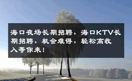 海口夜场长期招聘，海口KTV长期招聘，机会难得，轻松高收入等你来！
