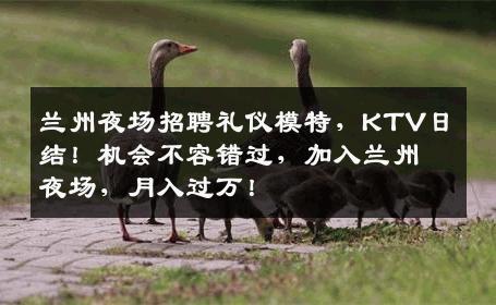 兰州夜场招聘礼仪模特，KTV日结！机会不容错过，加入兰州夜场，月入过万！