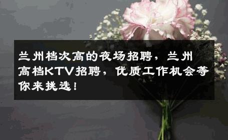 兰州档次高的夜场招聘，兰州高档KTV招聘，优质工作机会等你来挑选！
