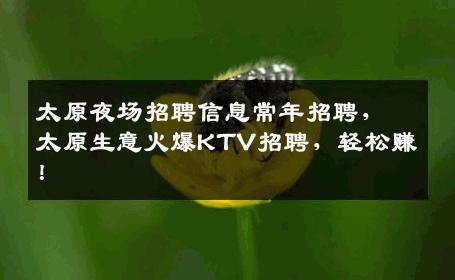 太原夜场招聘信息常年招聘，太原生意火爆KTV招聘，轻松赚！