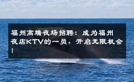 福州高端夜场招聘：成为福州夜店KTV的一员，开启无限机会！