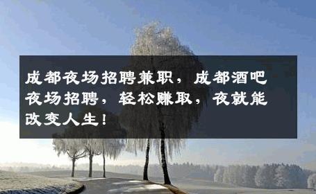 成都夜场招聘兼职，成都酒吧夜场招聘，轻松赚取，夜就能改变人生！