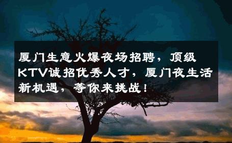 厦门生意火爆夜场招聘，顶级KTV诚招优秀人才，厦门夜生活新机遇，等你来挑战！
