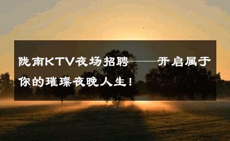 陇南KTV夜场招聘——开启属于你的璀璨夜晚人生！