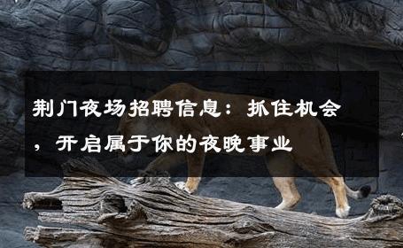 荆门夜场招聘信息：抓住机会，开启属于你的夜晚事业