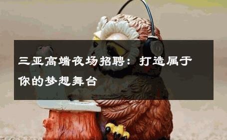 三亚高端夜场招聘：打造属于你的梦想舞台
