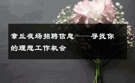 章丘夜场招聘信息——寻找你的理想工作机会