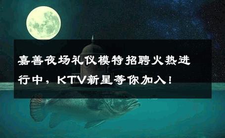 嘉善夜场礼仪模特招聘火热进行中，KTV新星等你加入！