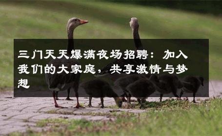 三门天天爆满夜场招聘：加入我们的大家庭，共享激情与梦想