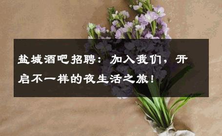 盐城酒吧招聘：加入我们，开启不一样的夜生活之旅！