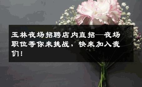 玉林夜场招聘店内直招—夜场职位等你来挑战，快来加入我们！