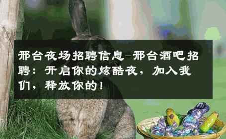 邢台夜场招聘信息-邢台酒吧招聘：开启你的炫酷夜，加入我们，释放你的！