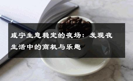 咸宁生意稳定的夜场：发现夜生活中的商机与乐趣