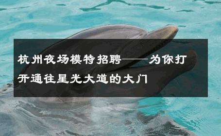 杭州夜场模特招聘——为你打开通往星光大道的大门