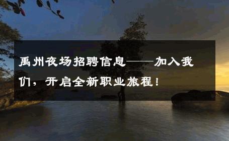 禹州夜场招聘信息——加入我们，开启全新职业旅程！