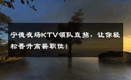 宁德夜场KTV领队直招，让你轻松晋升高薪职位！