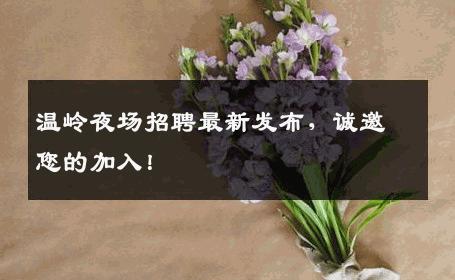 温岭夜场招聘最新发布，诚邀您的加入！