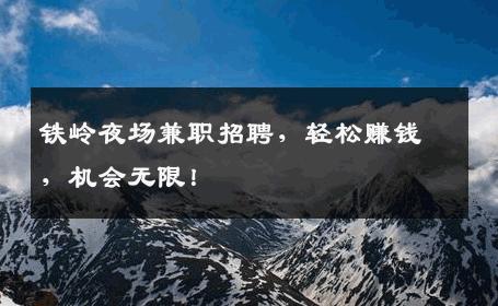铁岭夜场兼职招聘，轻松赚钱，机会无限！