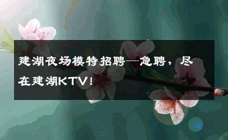 建湖夜场模特招聘—急聘，尽在建湖KTV！