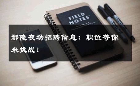 鄢陵夜场招聘信息：职位等你来挑战！