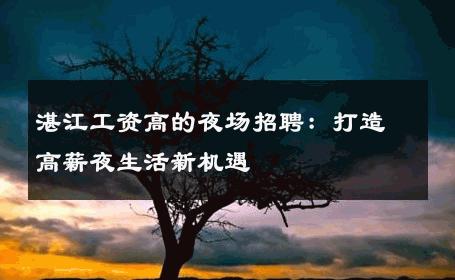湛江工资高的夜场招聘：打造高薪夜生活新机遇